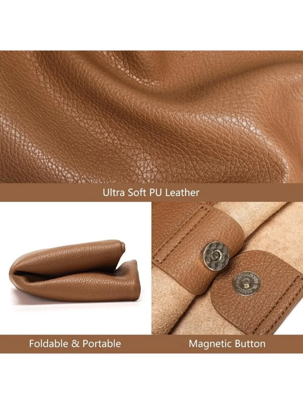 Stylish Soft Vegan Leather Hobo Bags for Women - Slouchy Tote Handbags for Work